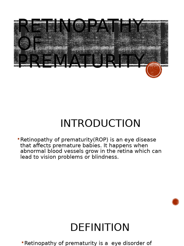 Retinopathy OF Prematurity | PDF