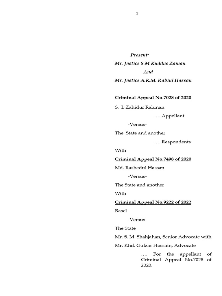 Criminal Appeal 7028 2020 DISMISSED | PDF | Criminal Procedure In South ...