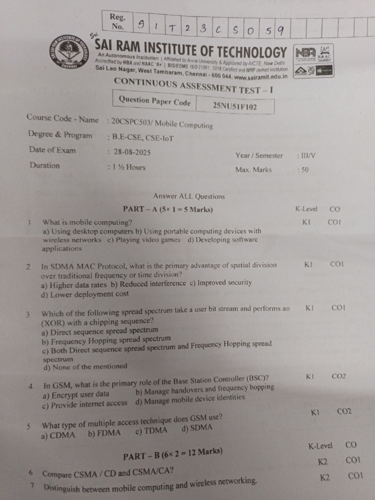 MC Cat Question Paper | PDF