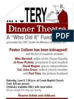Mystery Dinner Theatre Poster - Crozet Baptist Church