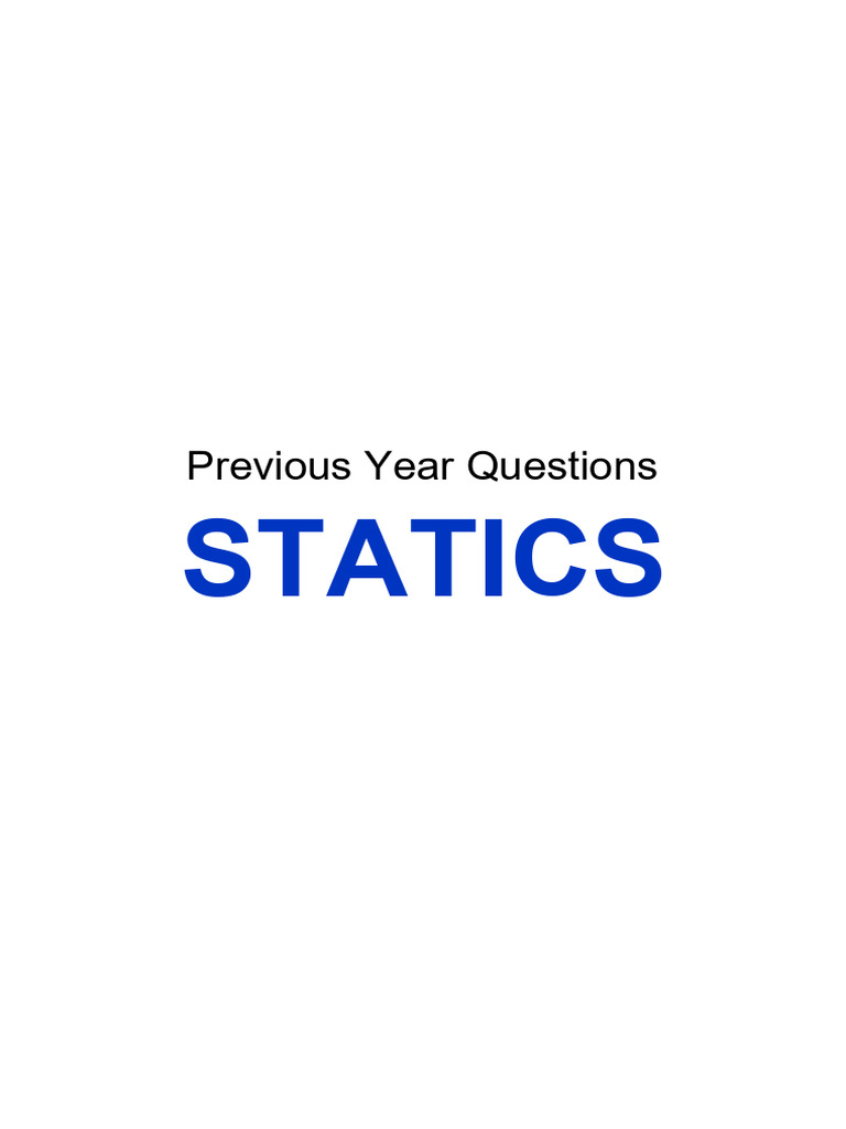 B.Sc. ME Statics Exam Questions 2023 | PDF | Force | Friction