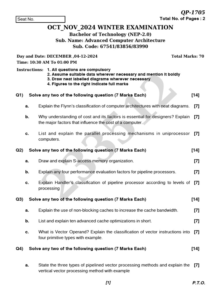 2 11731 Advanced Computer Architecture 83856 | PDF | Central Processing ...