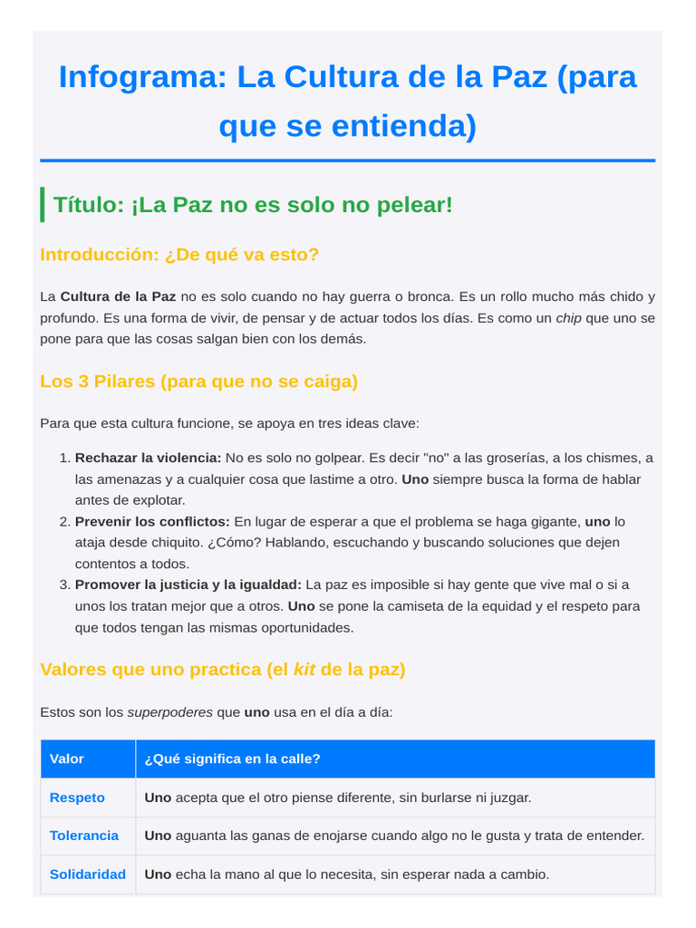 Infograma Cultura de La Paz | PDF | Paz