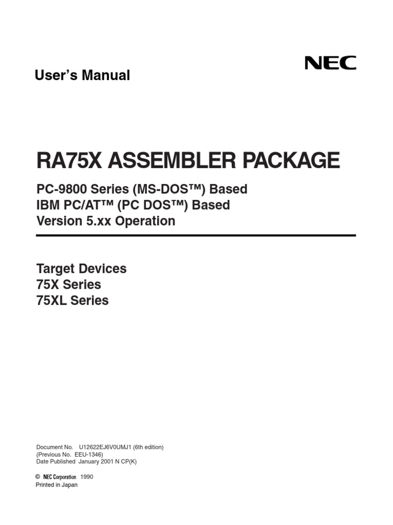 75 XX | PDF | Library (Computing) | Assembly Language