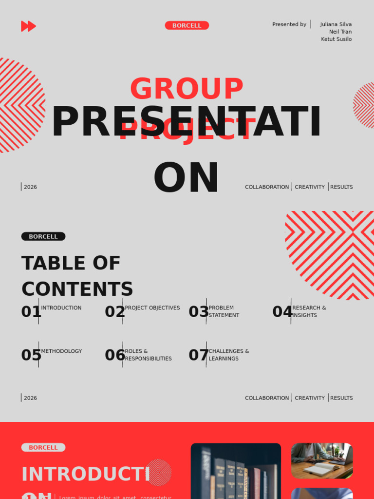 Gray Blue Modern Group Project Presentation | PDF