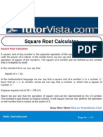 Square Root Calculator