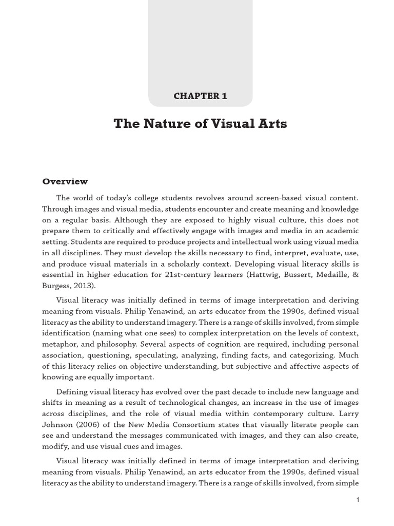Understanding Visual Arts and Literacy | PDF | Printmaking | Paintings