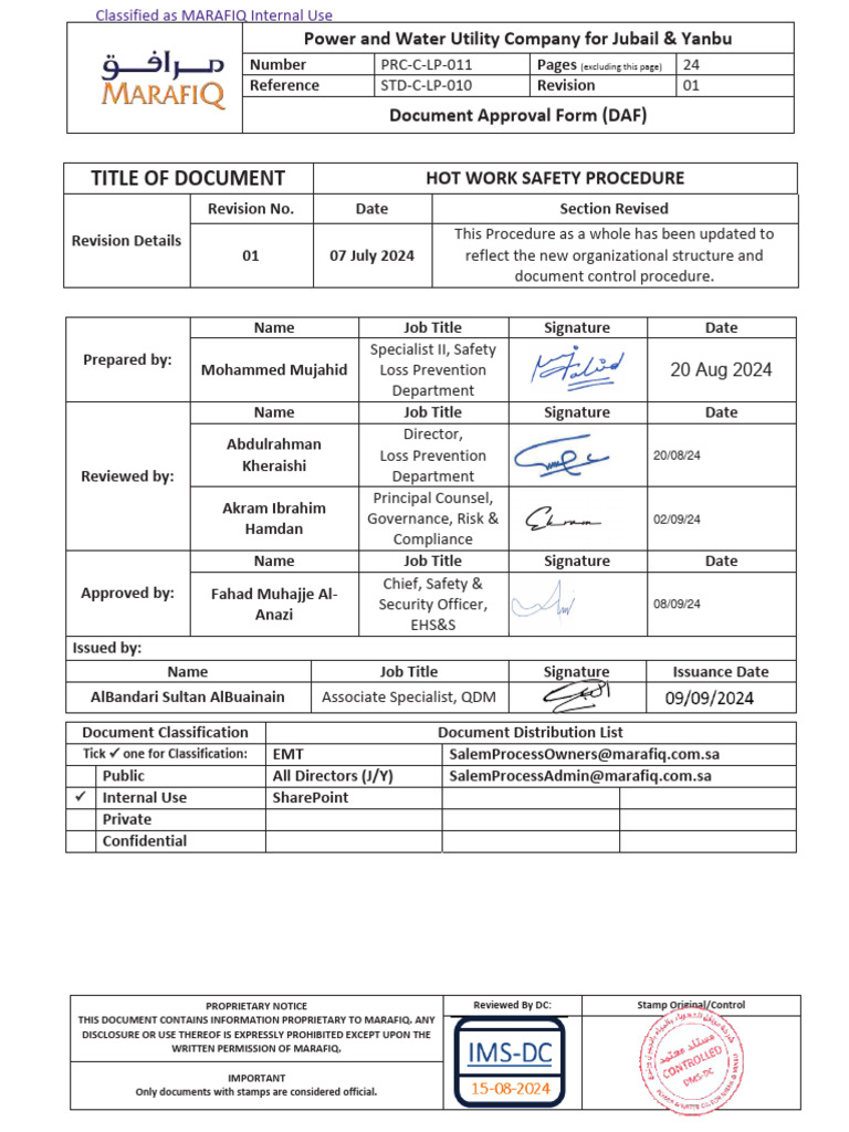 Hot Work Safety Procedure Guide | PDF | Welding | Construction