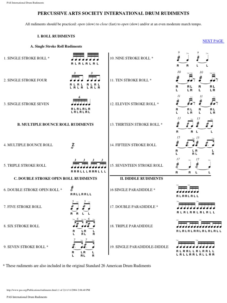 Percussion Page 1 | PDF