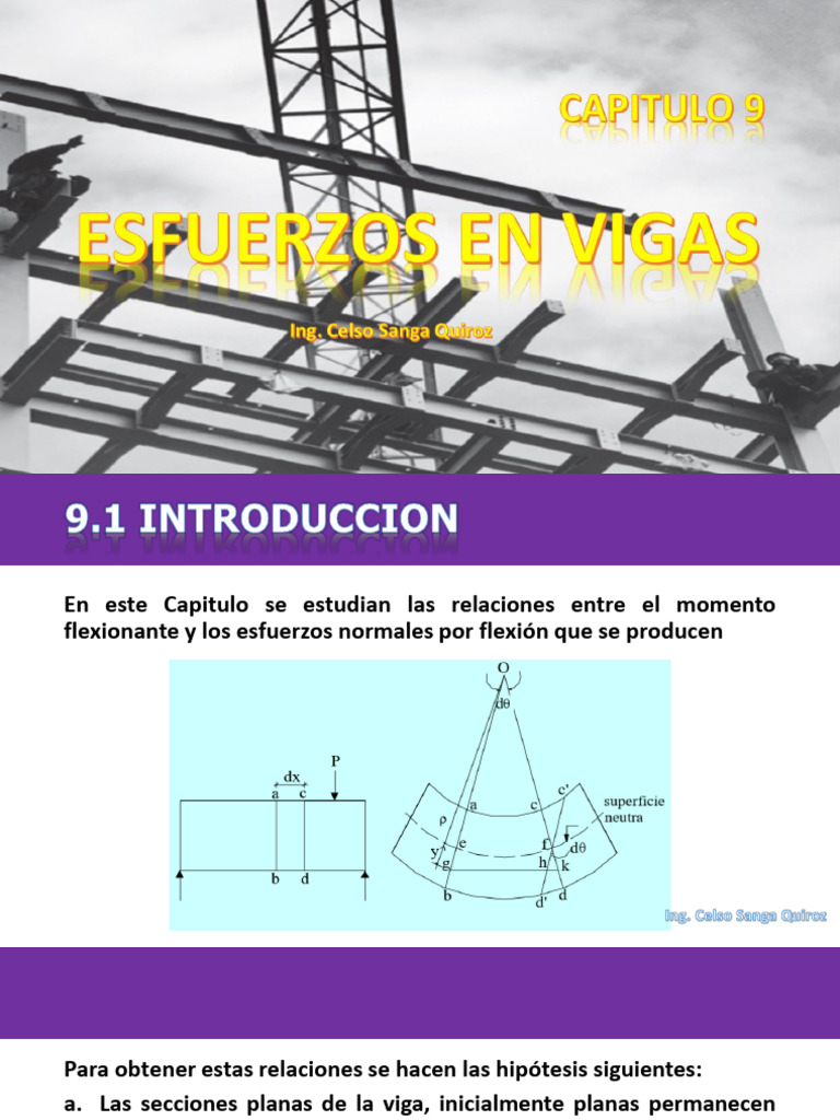 Tema 10 Cap. 9 - Esfuerzos en Vigas | PDF | Viga (Estructura) | Doblar