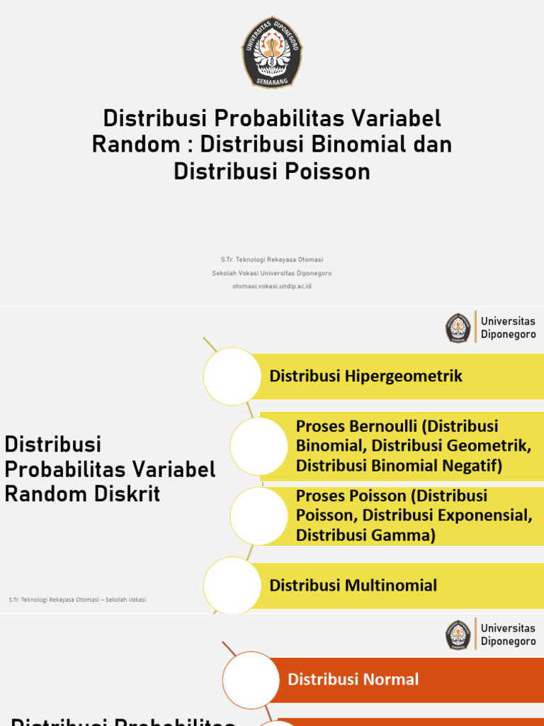 Distribusi Probabilitas Variabel Random | PDF