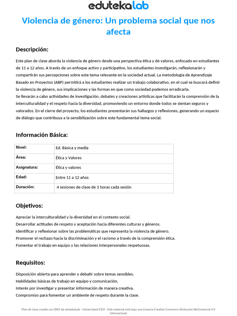 Violencia de Gnero Un Problema Social Que Nos Afecta | PDF ...