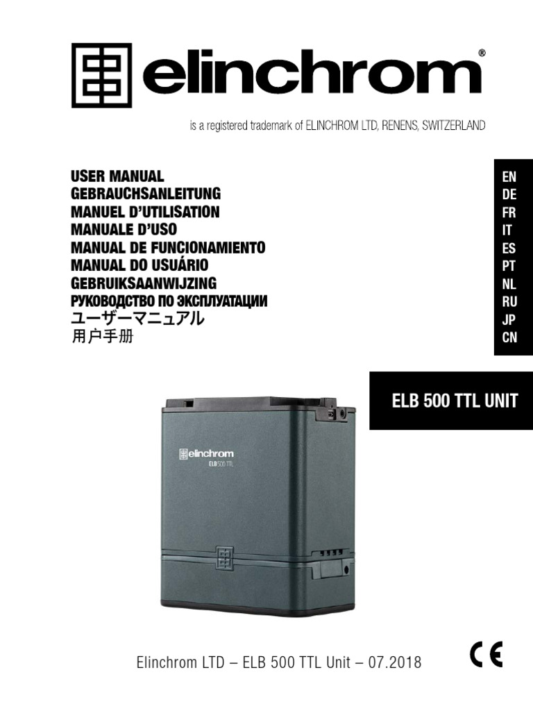 Elb500 Unit 105x85 en FR de NL Es PT It | PDF | Battery Charger | Flash ...