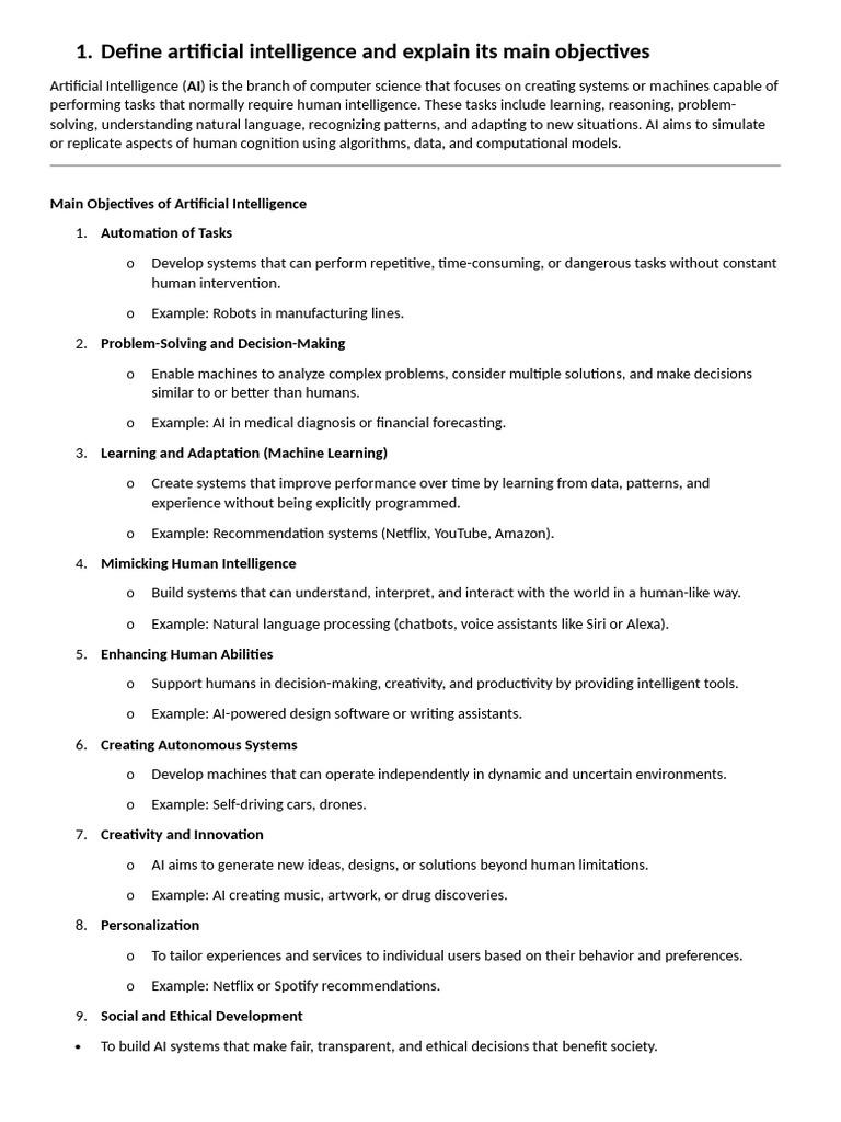 Overview of Artificial Intelligence and Its Applications | PDF ...