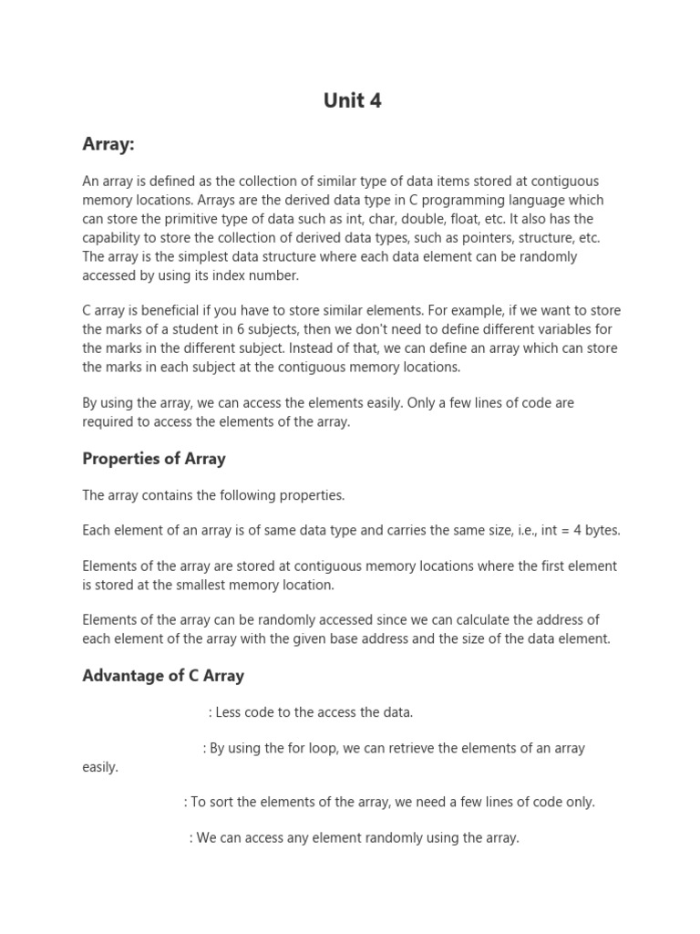 C Programming: Arrays and Functions Guide | PDF | Matrix (Mathematics ...