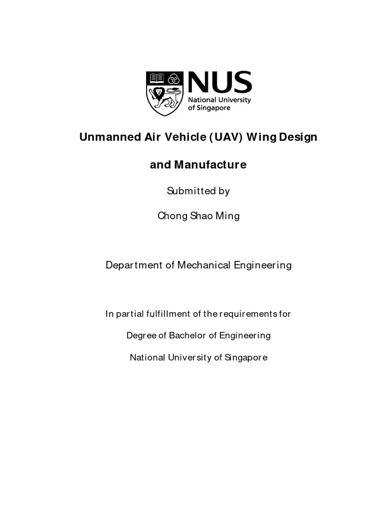 UAV Wing Design and Manufacturing Guide | PDF | Lift (Force) | Flight ...