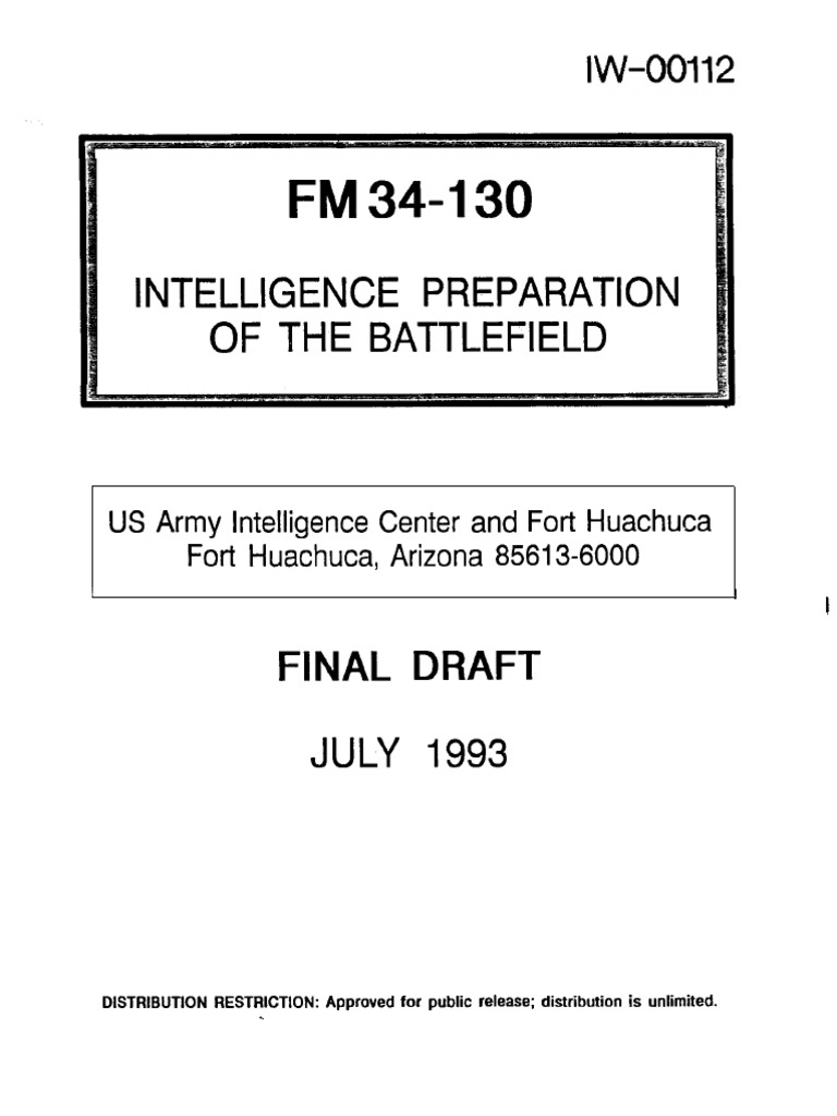 fm34 130 | PDF | Staff (Military) | United States Army