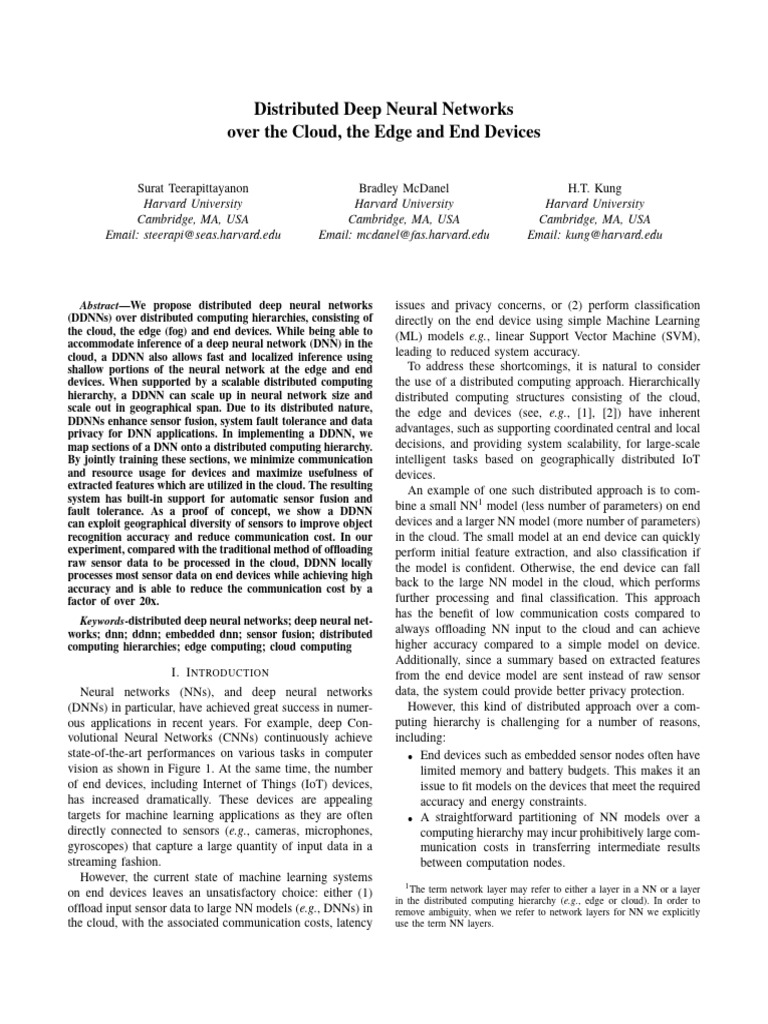 Distributed Deep Neural Networks Overview | PDF | Deep Learning ...