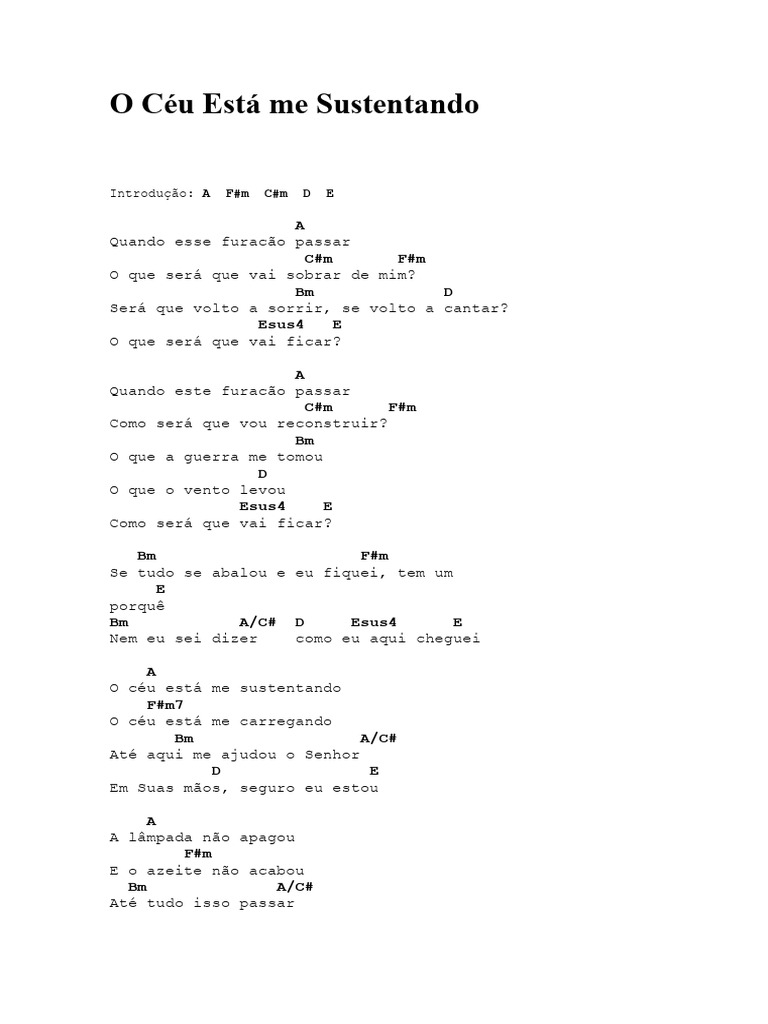 Letra da Música 