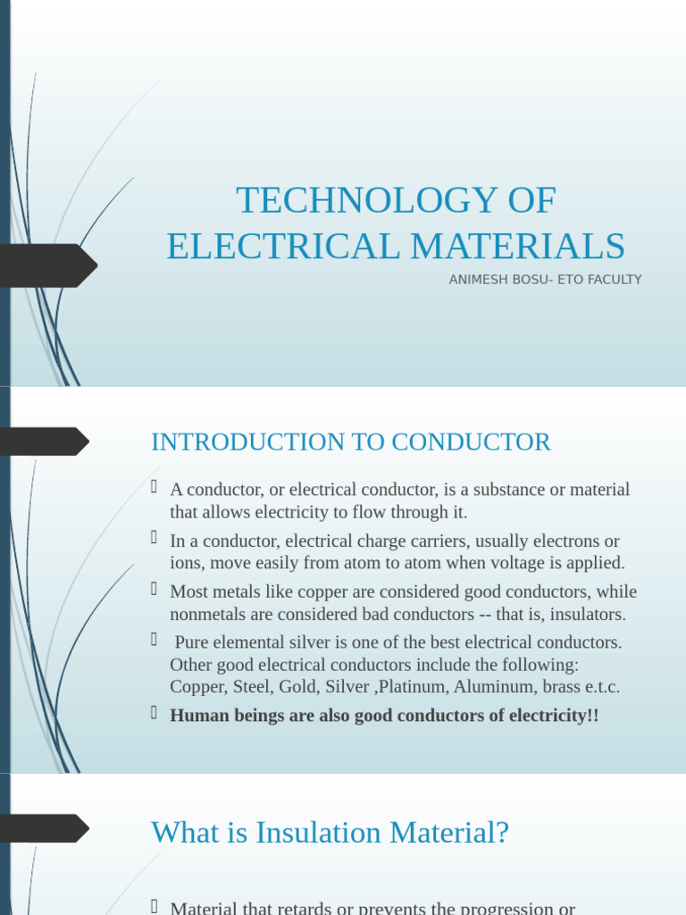 1.2.5 Technology of Electrical Materials | PDF | Insulator (Electricity ...