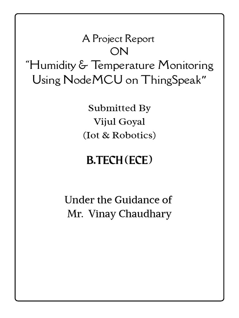 Humidity & Temperature Monitoring Project | PDF | Sensor | Computing