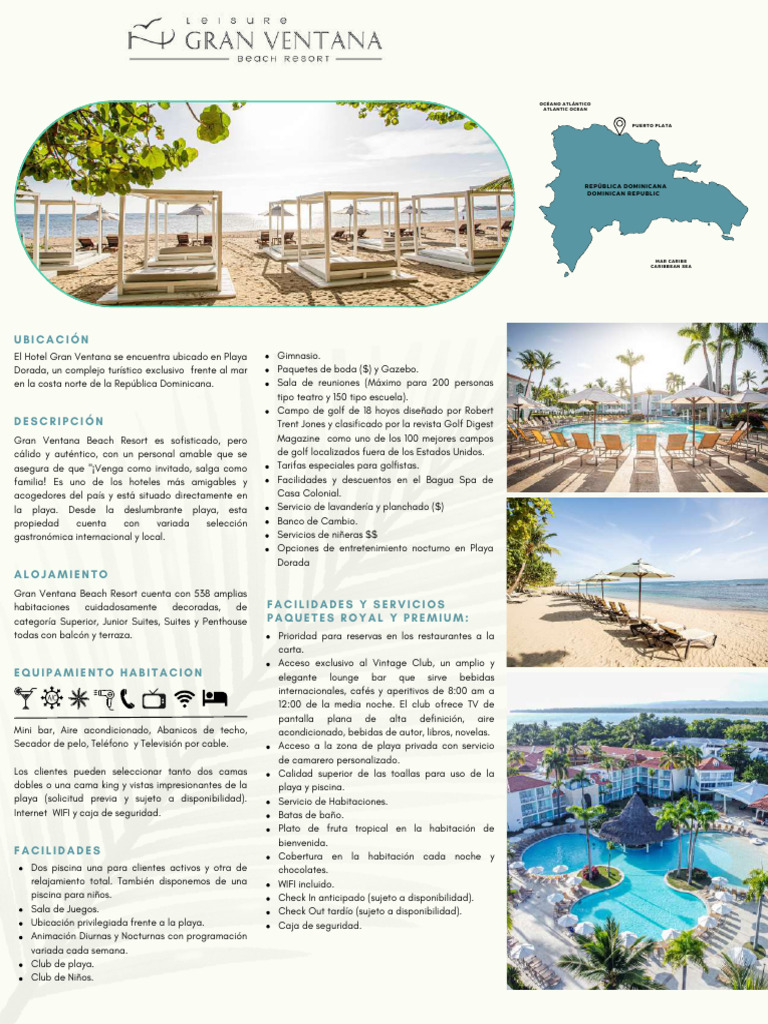 Gran Ventana Beach Resort en Playa Dorada | PDF | Hotel | Restaurantes