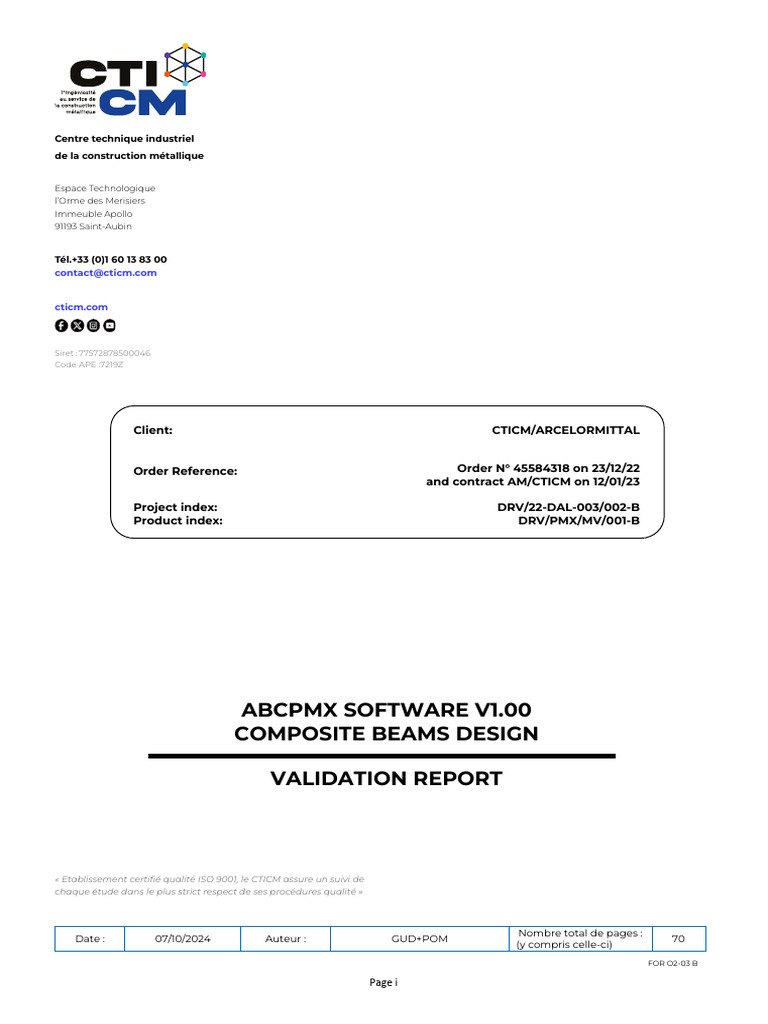 Composite Beams Design Validation Report | PDF | Strength Of Materials ...