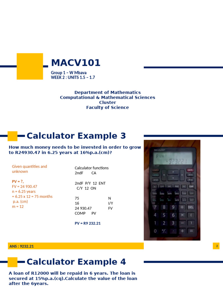 WM - MACV101 - Week2 - Part 2 | PDF | Interest | Compound Interest