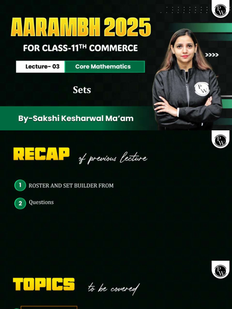 Sets 03 - Class Notes | PDF