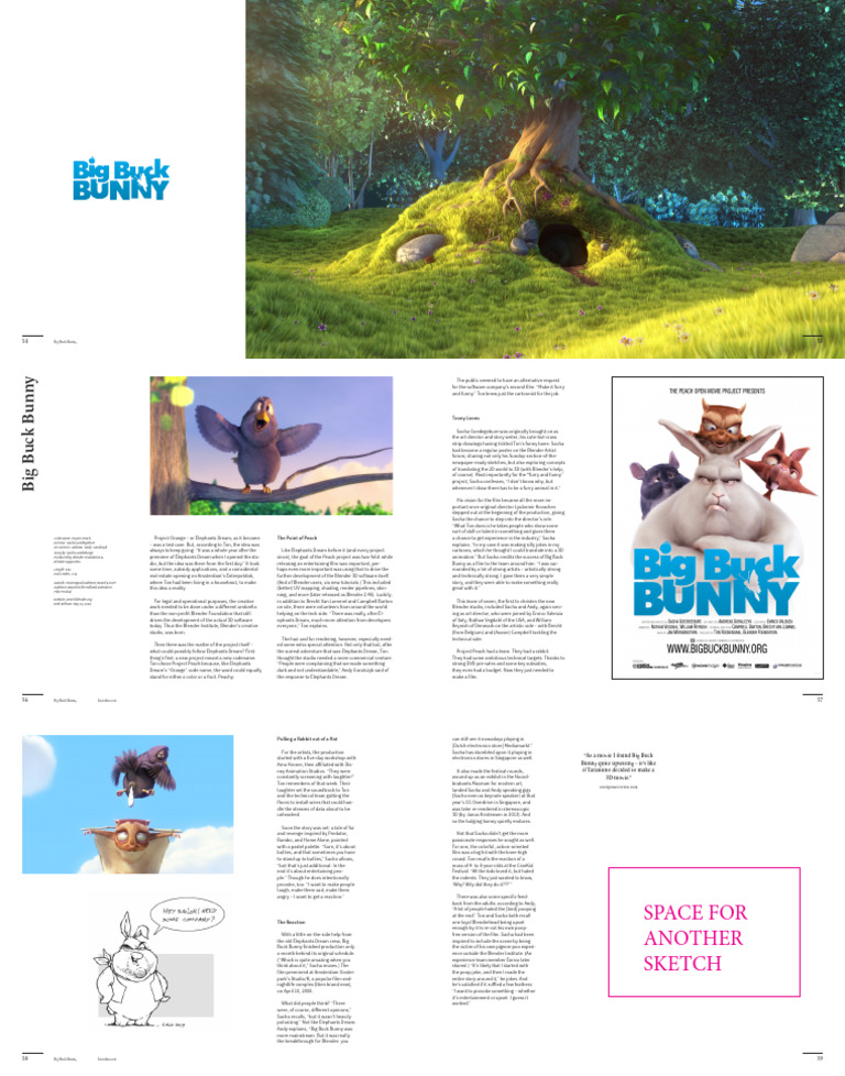 Big Buck Bunny: Blender's 3D Animation | PDF | Blender (Software)
