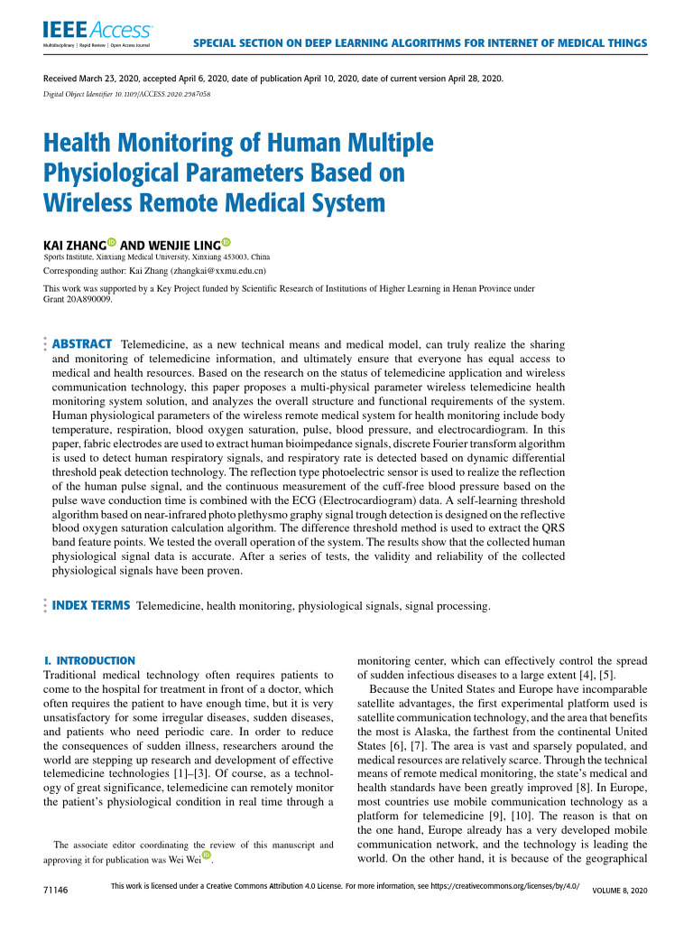 IEEE Research Paper On Health Monitoring | PDF | Monitoring (Medicine ...