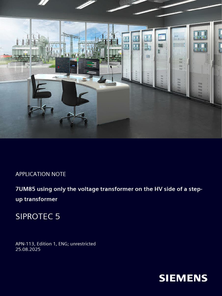 7UM85 HV Transformer Voltage Configurations | PDF | Transformer ...