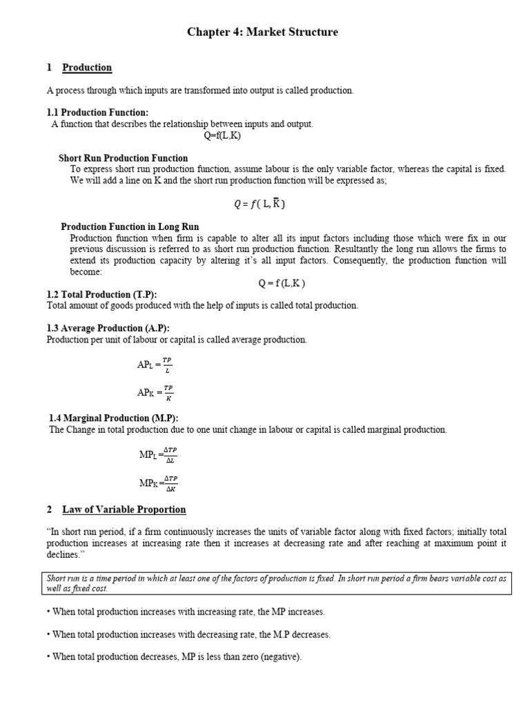 Understanding Production Functions and Returns | PDF | Profit ...