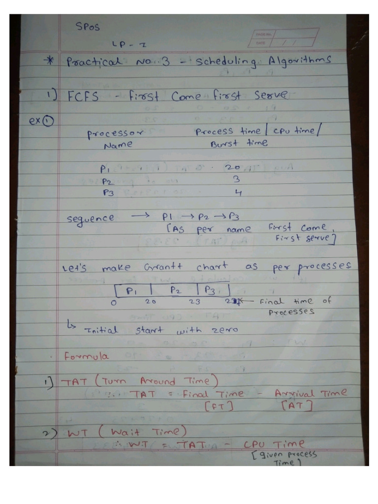 Scheduling Algorithm | PDF