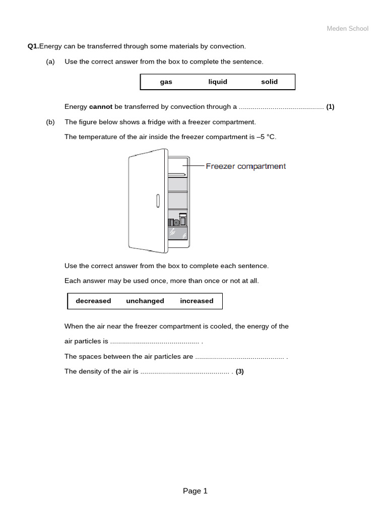 Energy Transfer: Conduction & Convection | PDF | Gases | Electron
