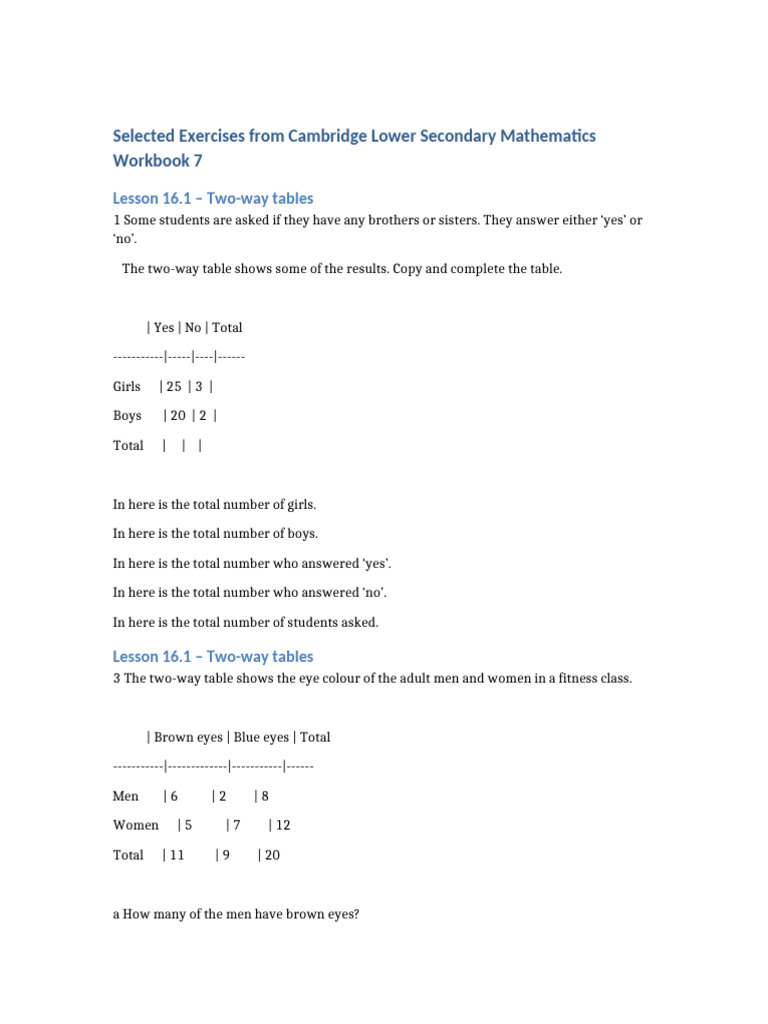 Selected Math Exercises | PDF