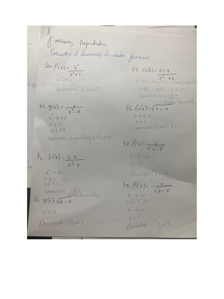 Mat Practica para Hoy Precalculo Tarea D | PDF