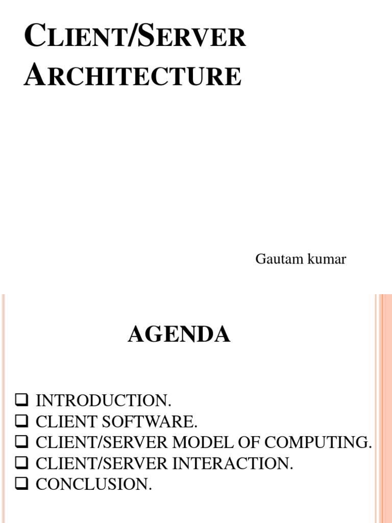 Client-Server Architecture Overview | PDF | Client–Server Model ...