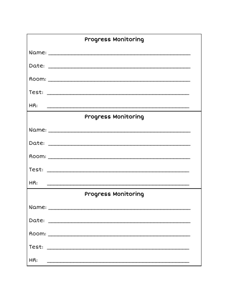 Progress Monitoring HR Slips | PDF