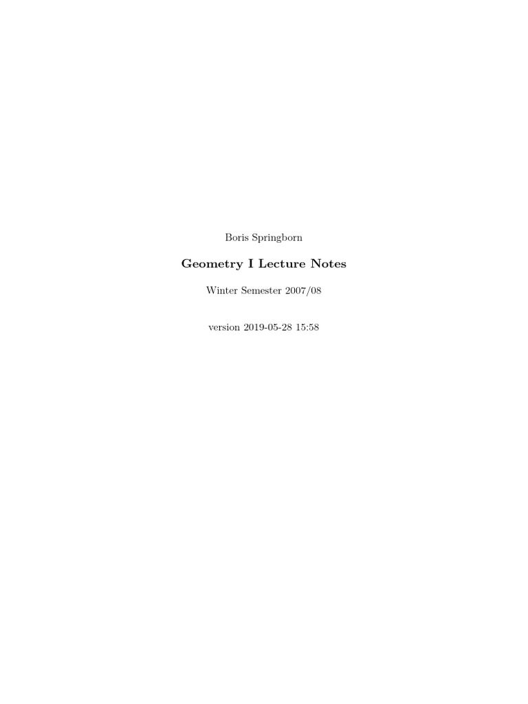 geometry1_ws07 | PDF | Axiom | Geometry