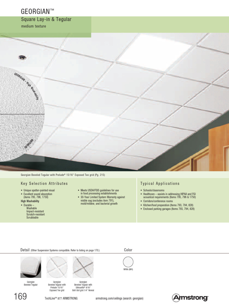 Georgian Beveled Tegular Ceiling System | PDF