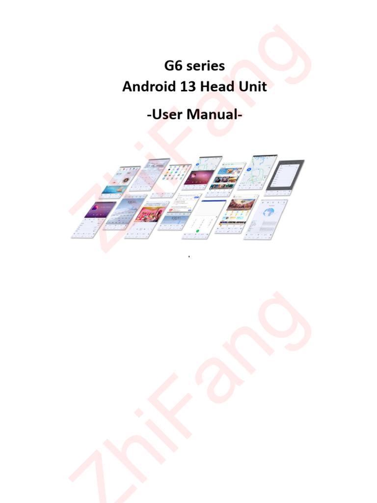 G6 Series Android 13 Head Unit Manual | PDF | Booting | Mobile App