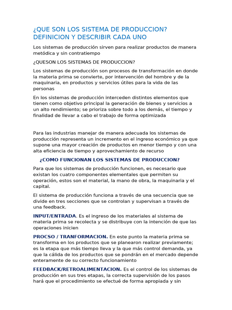 Sistemas de Produccion - 045644 | PDF | Producción en masa | Business