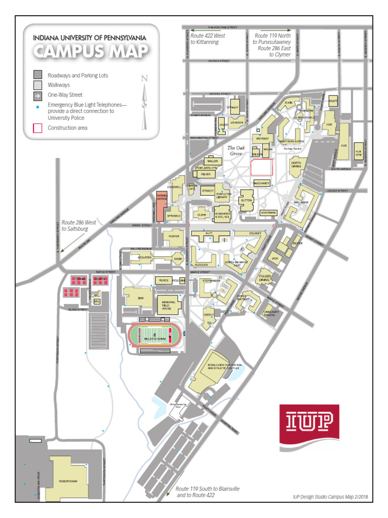 IUP Campus Map and Parking Guide | PDF
