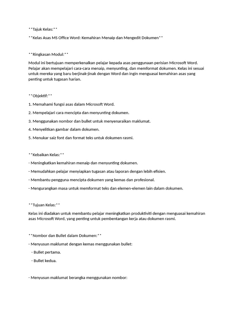 Microsoft Office Word Modul | PDF