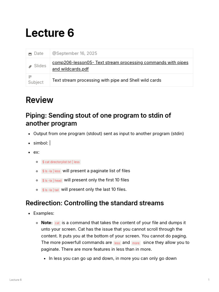 Text Stream Processing with Pipes | PDF | Operating System Technology ...