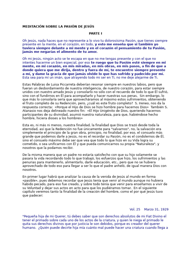 Reflexiones sobre la Pasión de Jesús | PDF | Pecado | Amor