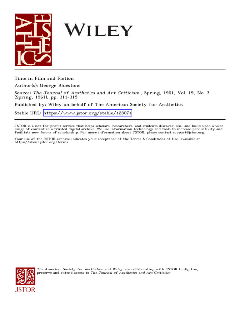 Time Dynamics in Film and Fiction | PDF | Space | Novels