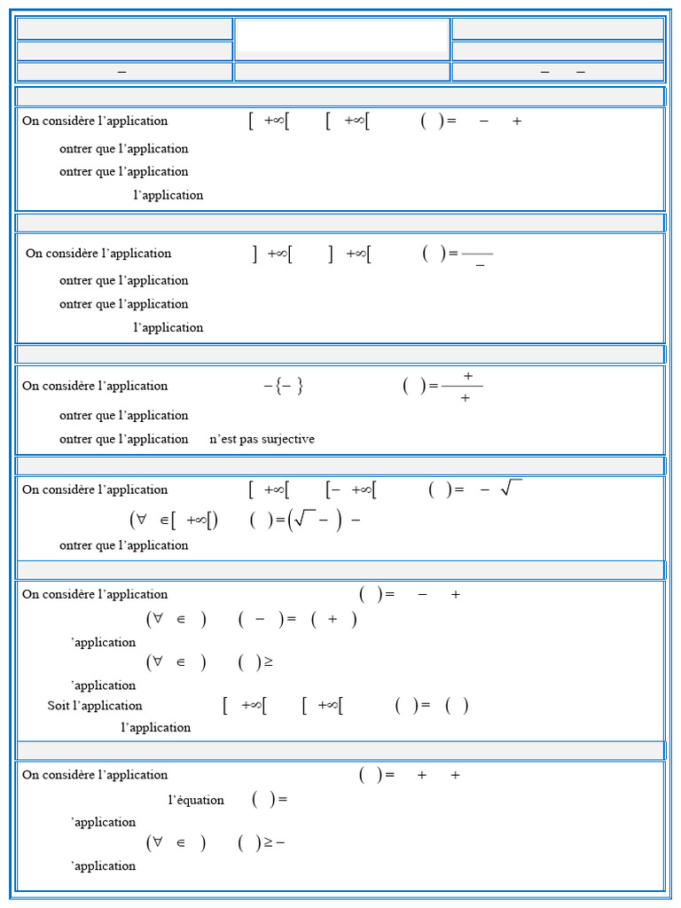 Applications Mathématiques : Injectivité et Surjectivité | PDF | Objets ...
