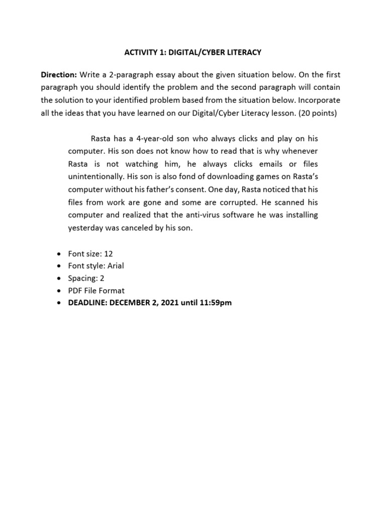 Digital Literacy and Cyber Safety Guide | PDF | Computer Security ...